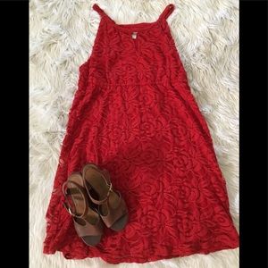 Key Hole High Neck Lace Dress 💃🏻